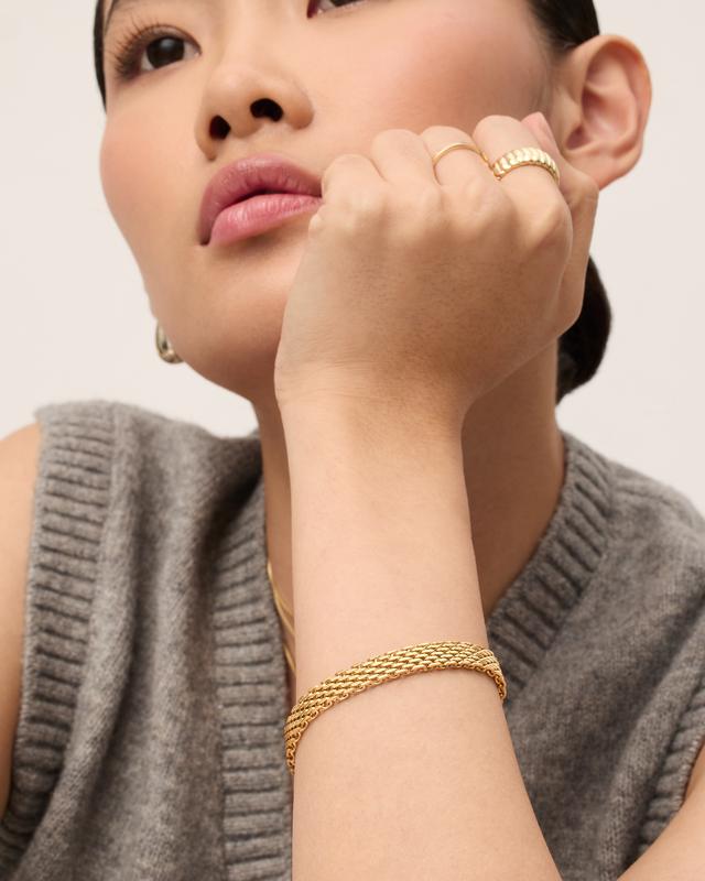14K Gold Chain Bracelet