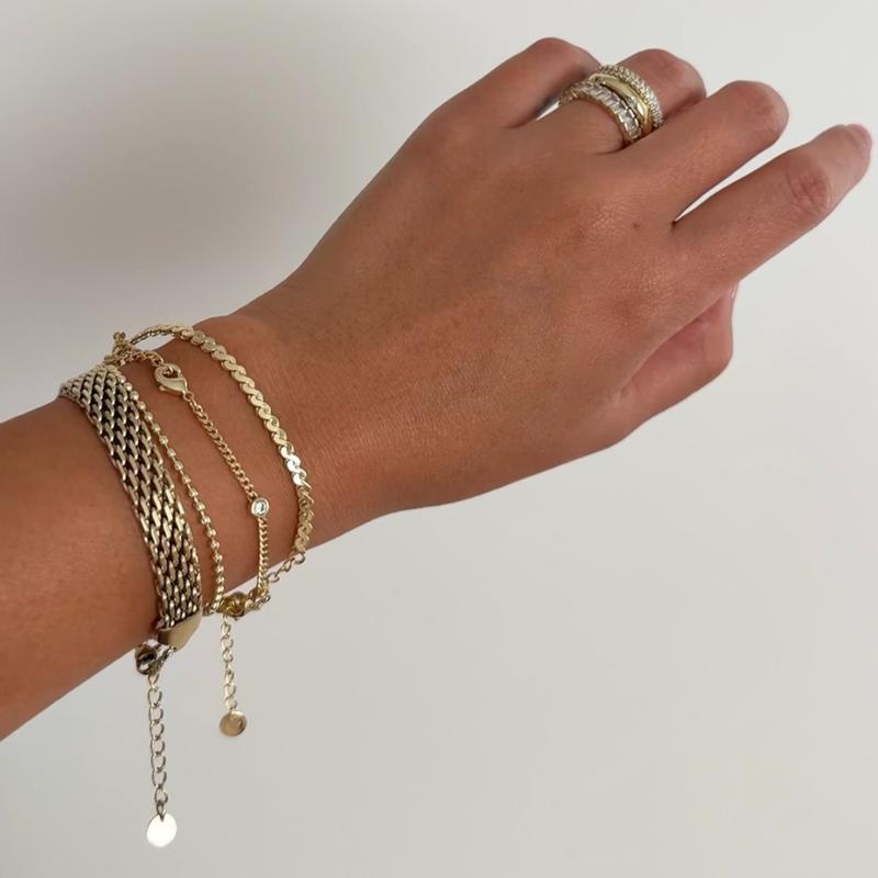 14K Gold Chain Bracelet